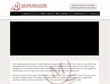 Tablet Screenshot of meaderecovery.com